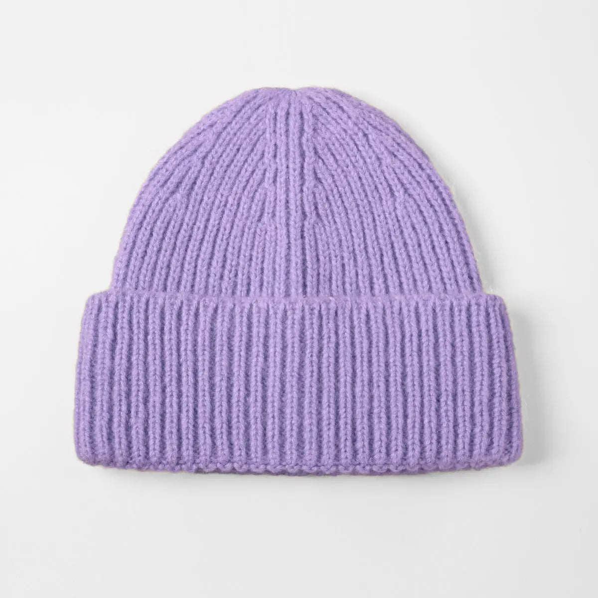 Cuffed Knit Mohair Blend Beanie Hat