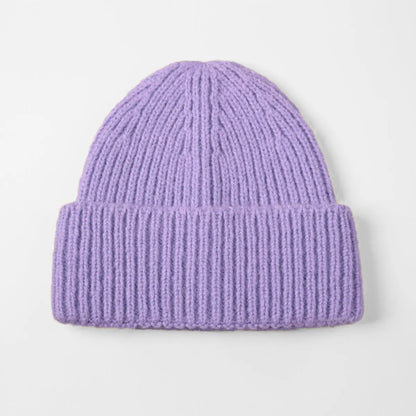 Cuffed Knit Mohair Blend Beanie Hat