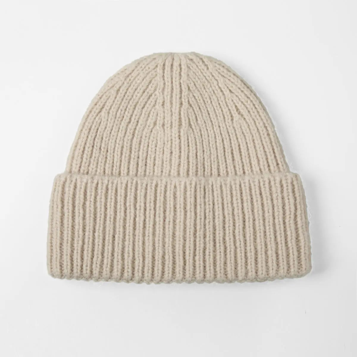 Cuffed Knit Mohair Blend Beanie Hat
