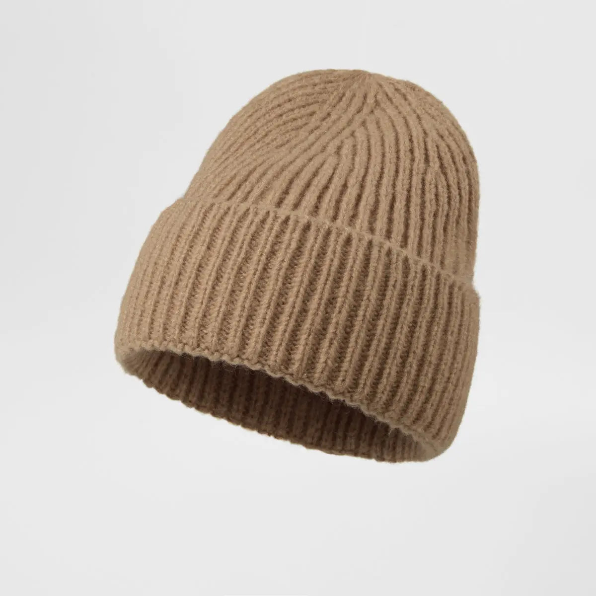 Cuffed Knit Mohair Blend Beanie Hat