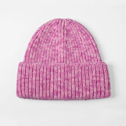 Cuffed Knit Mohair Blend Beanie Hat