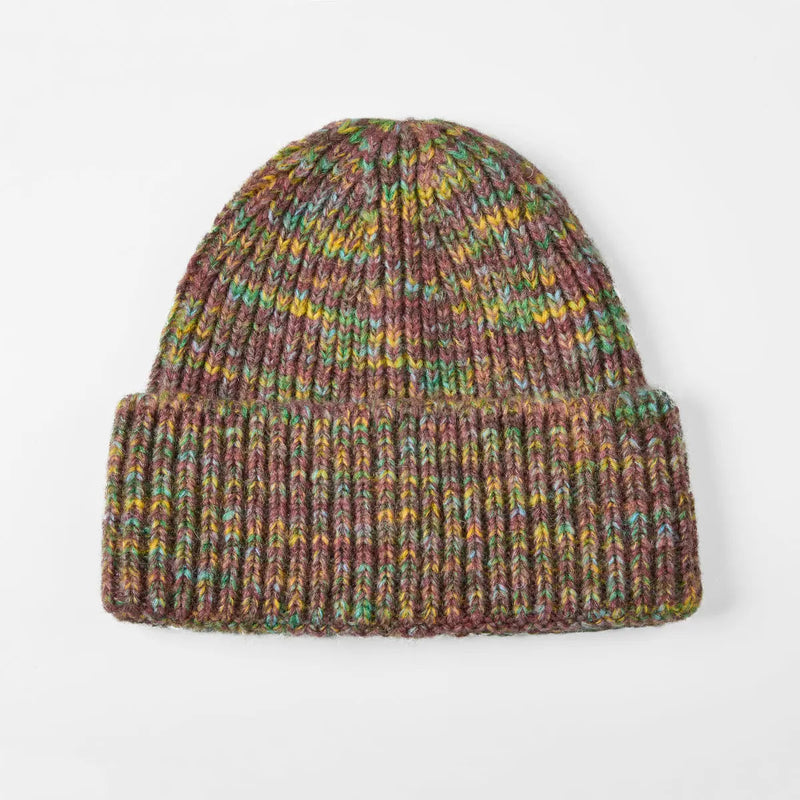 Cuffed Knit Mohair Blend Beanie Hat