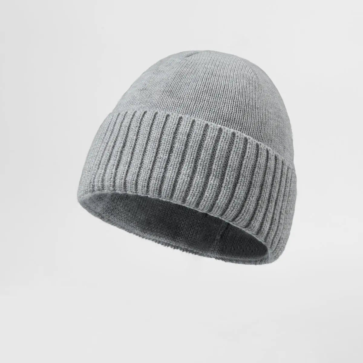 Blank Classic Ribbed Knit Wool Beanie