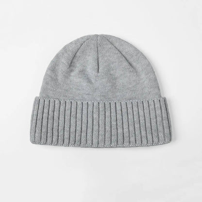 Blank Classic Ribbed Knit Wool Beanie
