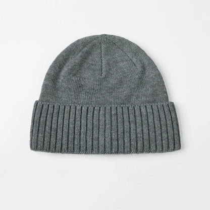 Blank Classic Ribbed Knit Wool Beanie