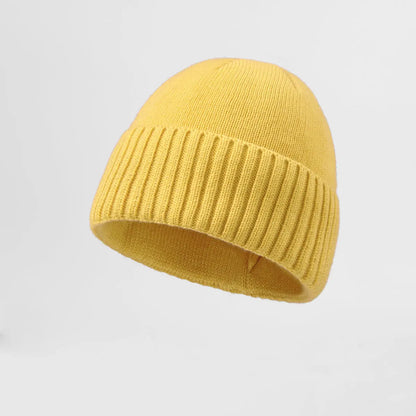 Blank Classic Ribbed Knit Wool Beanie