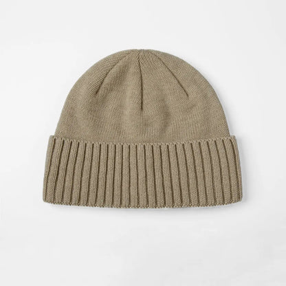 Blank Classic Ribbed Knit Wool Beanie