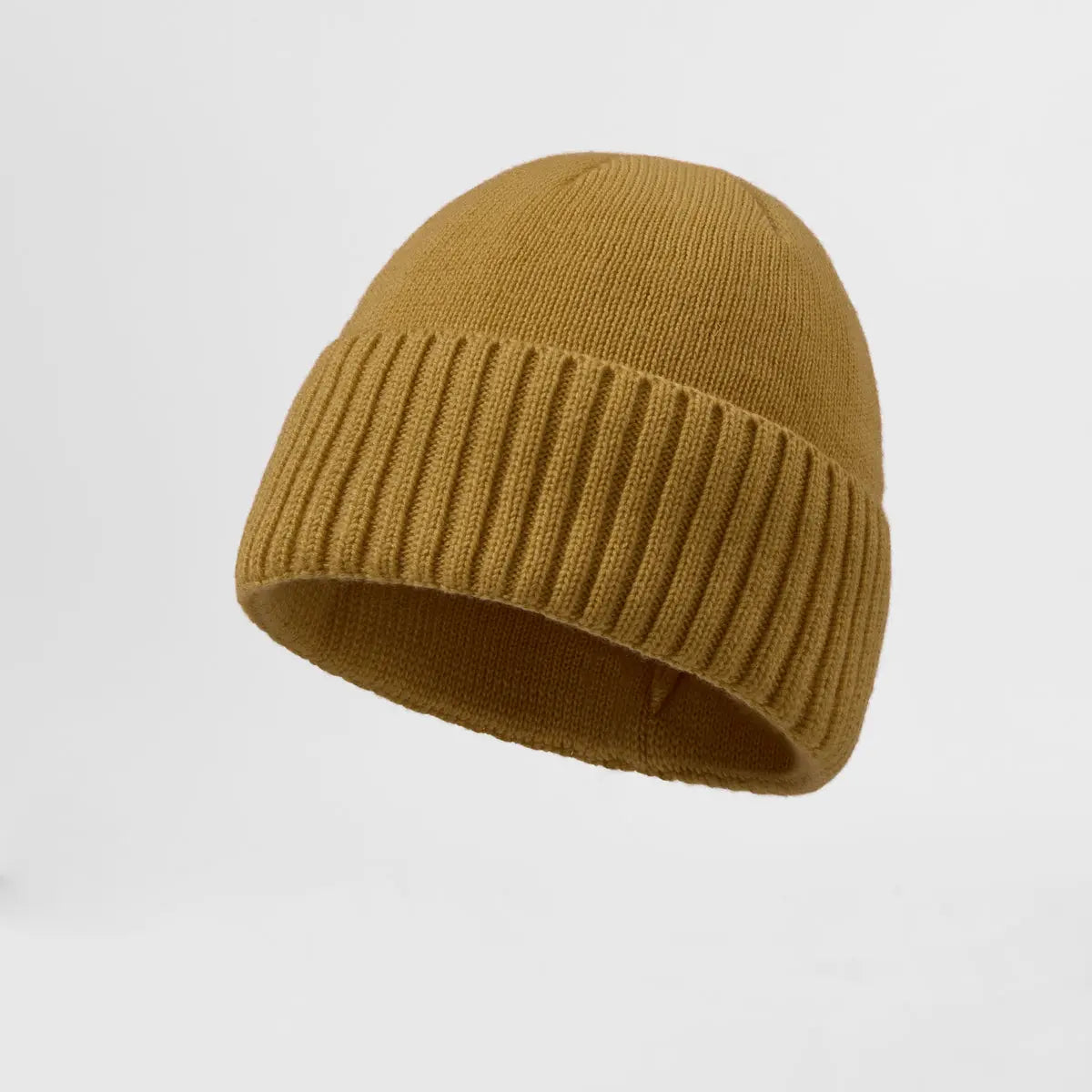 Blank Classic Ribbed Knit Wool Beanie
