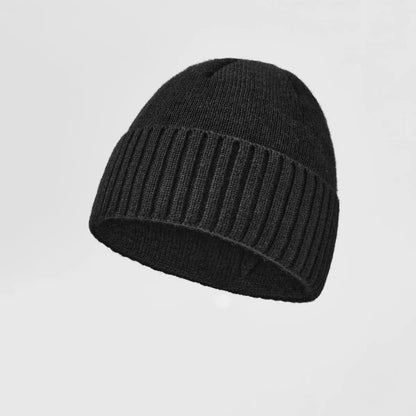 Blank Classic Ribbed Knit Wool Beanie