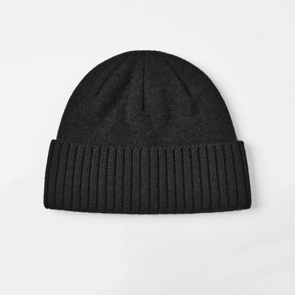 Blank Classic Ribbed Knit Wool Beanie