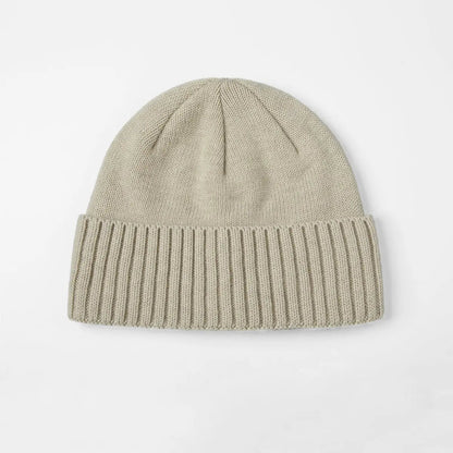 Blank Classic Ribbed Knit Wool Beanie
