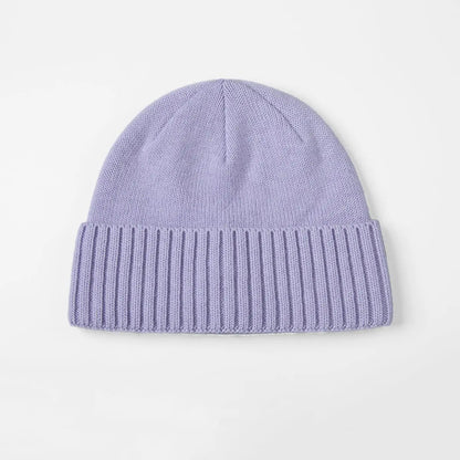 Blank Classic Ribbed Knit Wool Beanie