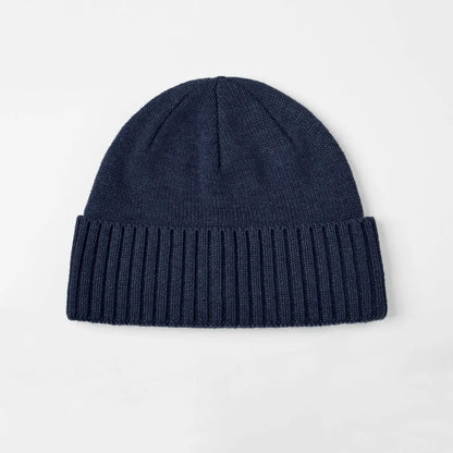 Blank Classic Ribbed Knit Wool Beanie