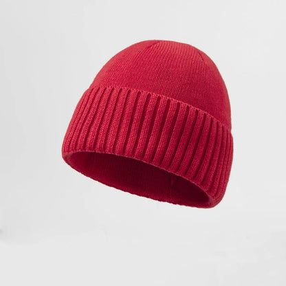 Blank Classic Ribbed Knit Wool Beanie