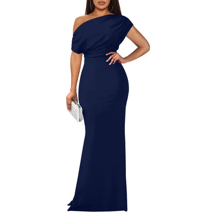 Elegant off-shoulder bodycon evening gown for women | Roselyn