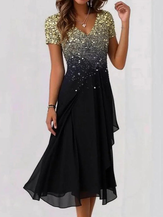 Elegant V-neck midi dress for women | Seraphine