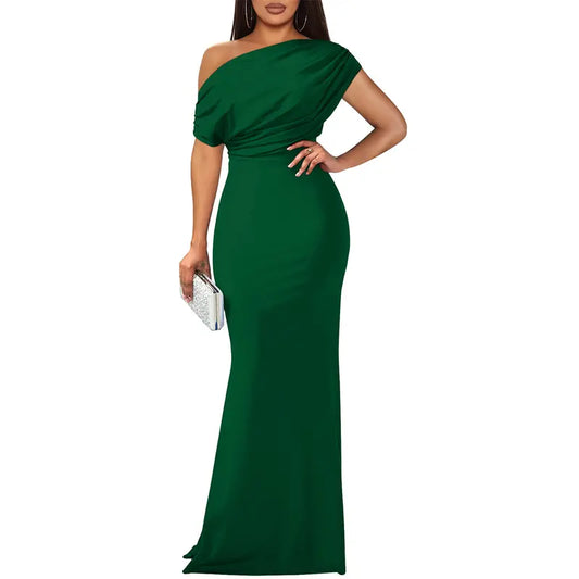 Elegant off-shoulder bodycon evening gown for women | Roselyn