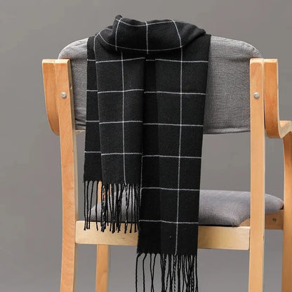 Velo Di Venezia Men's Winter Scarf – Soft Warm Tassel Wrap