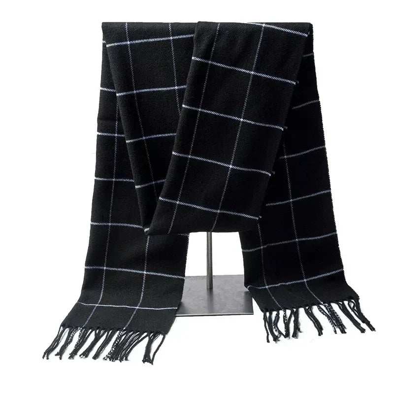 Velo Di Venezia Men's Winter Scarf – Soft Warm Tassel Wrap