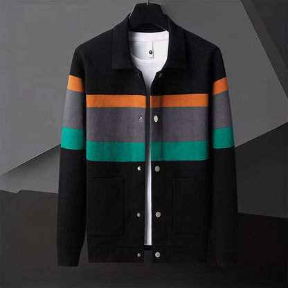 Levante Men's Button-Up Knit Jacket – Smart Casual Cardigan
