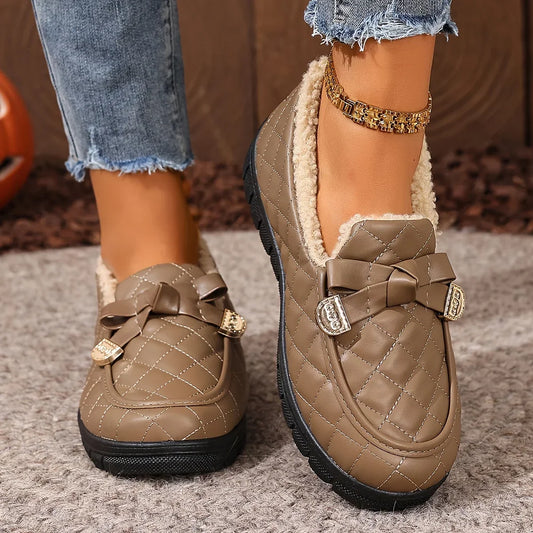Velmara | Women's Quilted Moc Toe Slip On Boots