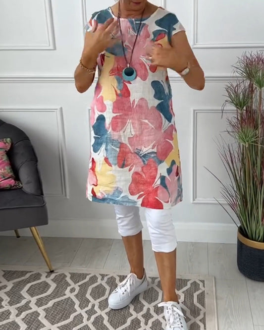 Casual relaxed floral everyday dress for women | Ingrid