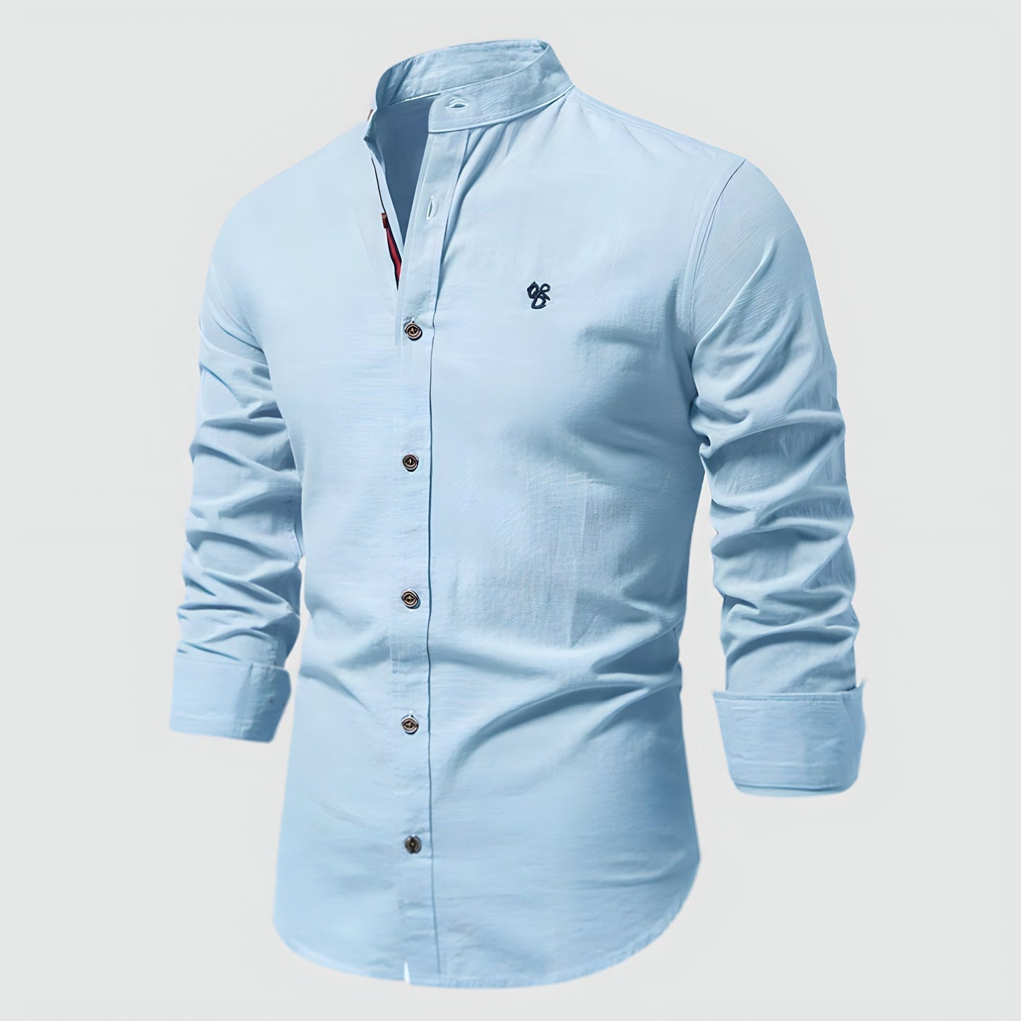 Virtuoso Men's Linen Shirt – Classic Long Sleeve Fit