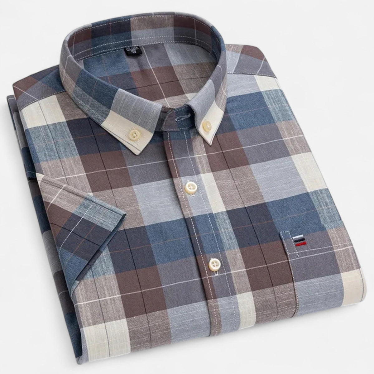 Classic oxford short-sleeve everyday shirt for men