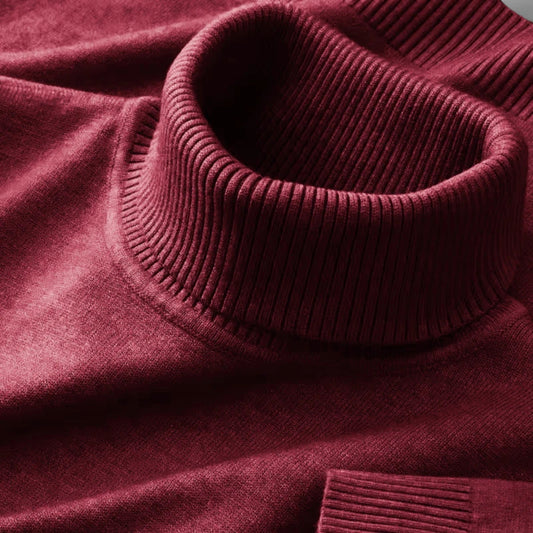 Classic knitted turtleneck sweater for men