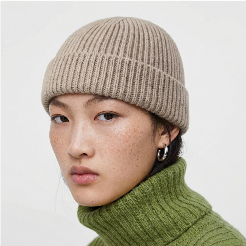 Blank Wool Waffle Knit Beanie