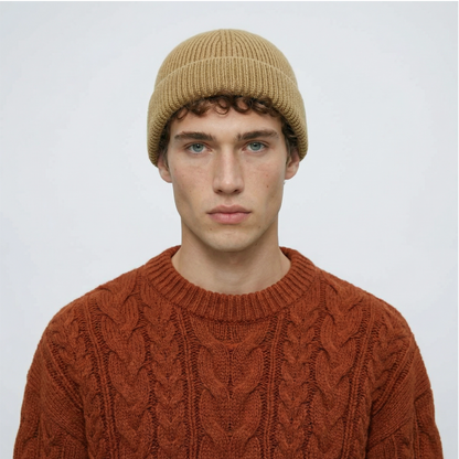 Short Fisherman Cotton Beanie Hat