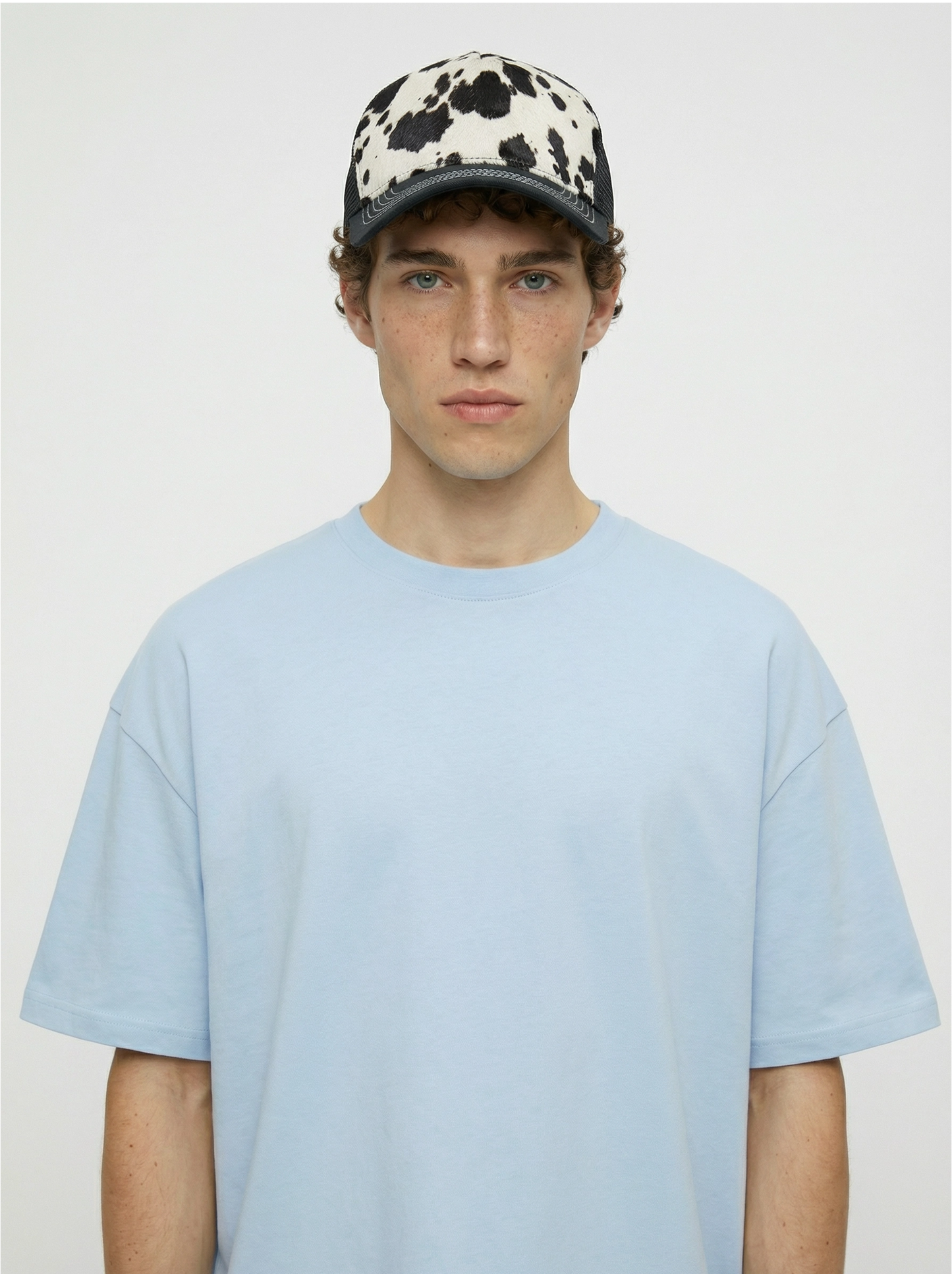 Cowhide Print Trucker Cap