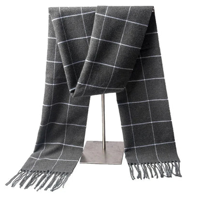Velo Di Venezia Men's Winter Scarf – Soft Warm Tassel Wrap