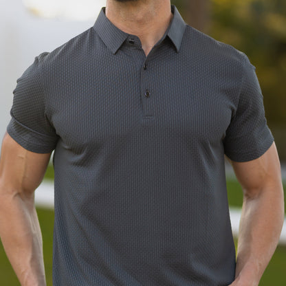 Soffice Minimale Men's Polo Shirt – Slim Fit Short Sleeve