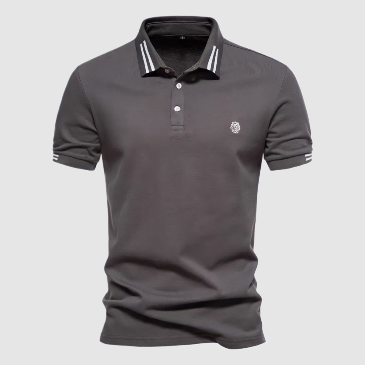 Leoncello Men's Cotton Polo Shirt – Short Sleeve Muscle Fit