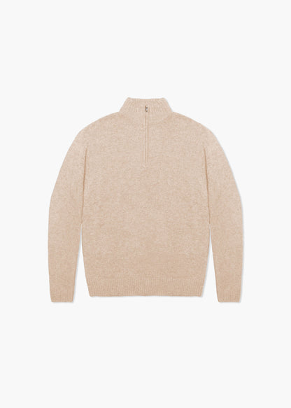 Merino Wool Blend Half-Zip Sweater