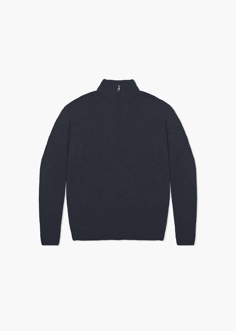 Merino Wool Blend Half-Zip Sweater