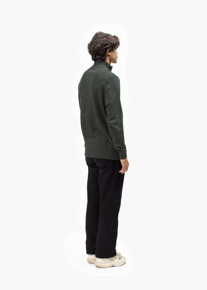 Merino Wool Blend Half-Zip Sweater