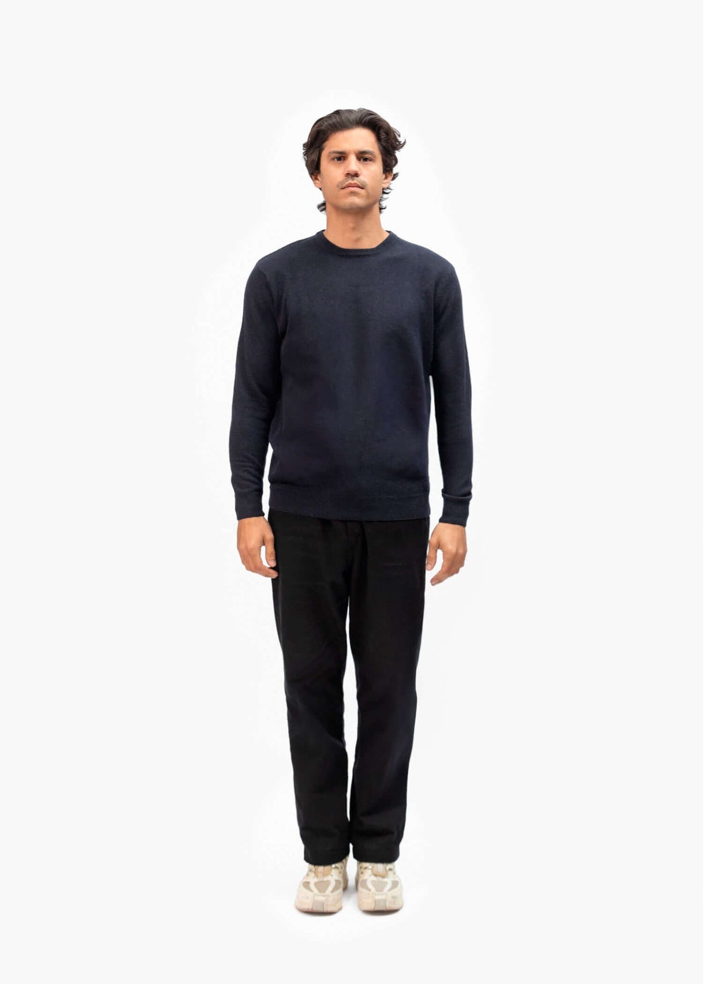 Merino Wool Blend Knit Sweater