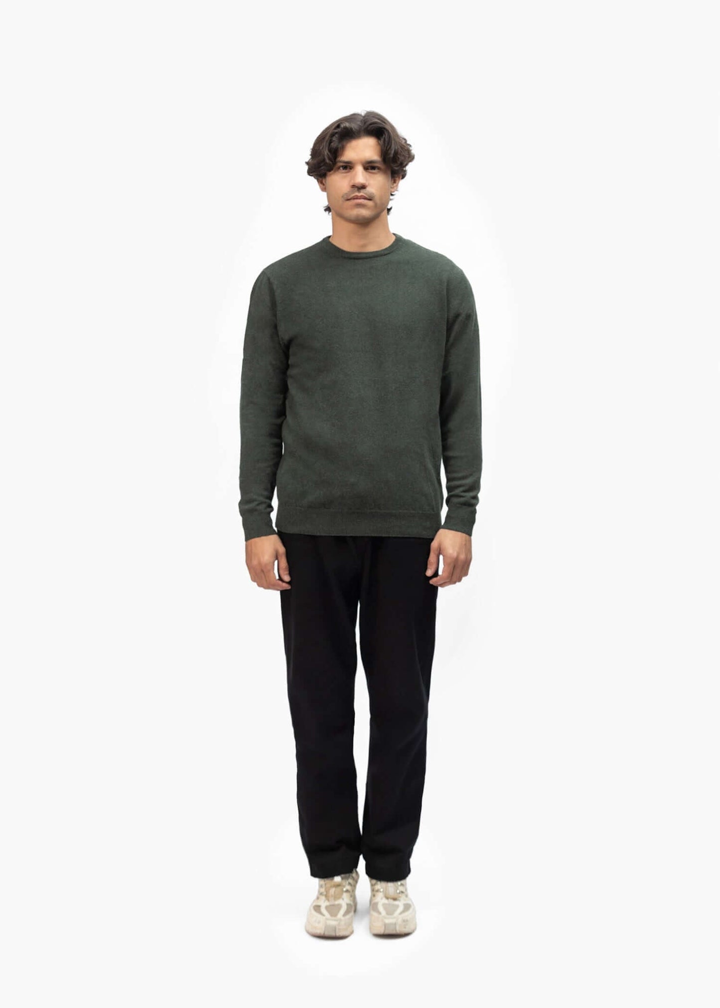 Merino Wool Blend Knit Sweater