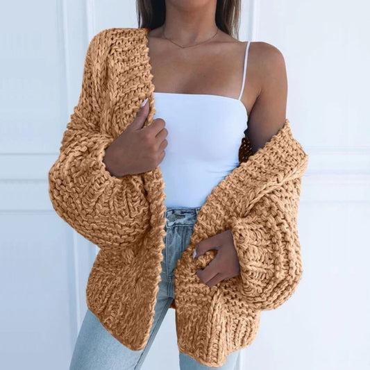 Virelia | Women's Cable Knit Open Front Cardigan