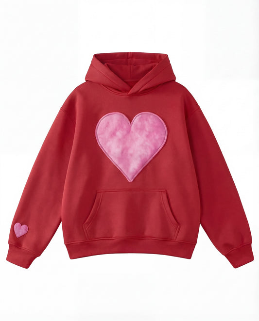 Oversized heart design cosy pullover for women | Candace