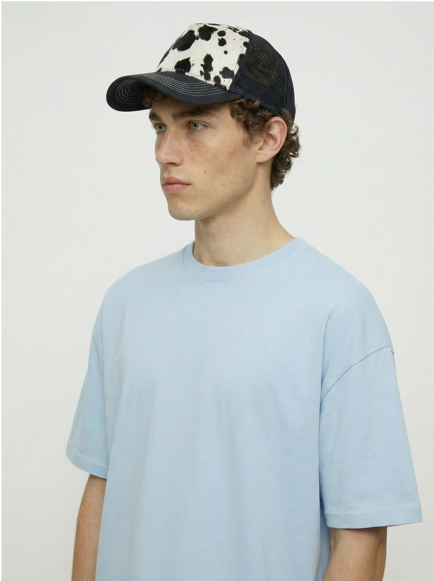 Cowhide Print Trucker Cap