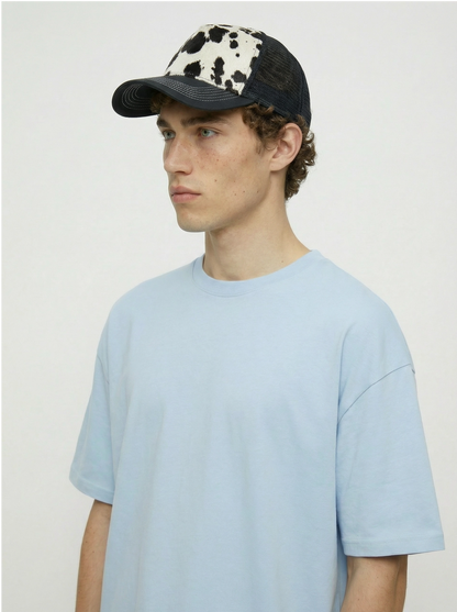 Cowhide Print Trucker Cap