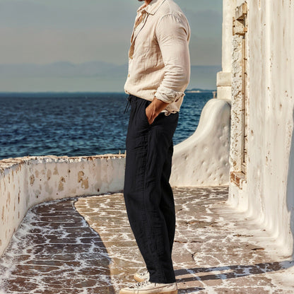 Sorrento Men's Linen Pants – Lightweight Tailored Fit