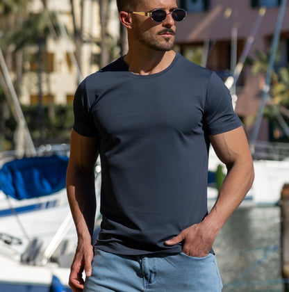 Verso Men's Crew Neck T-Shirt – Slim Fit Short Sleeve