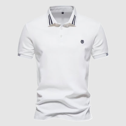 Leoncello Men's Cotton Polo Shirt – Short Sleeve Muscle Fit