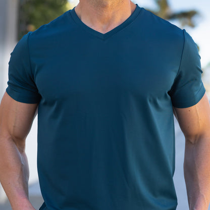 Verso Men's V-Neck T-Shirt – Slim Fit Short Sleeve