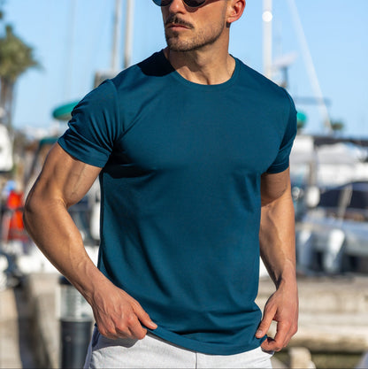 Verso Men's Crew Neck T-Shirt – Slim Fit Short Sleeve