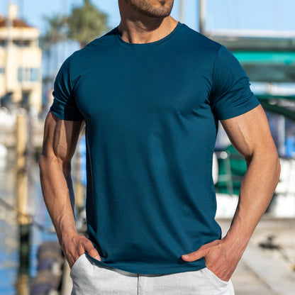 Verso Men's Crew Neck T-Shirt – Slim Fit Short Sleeve